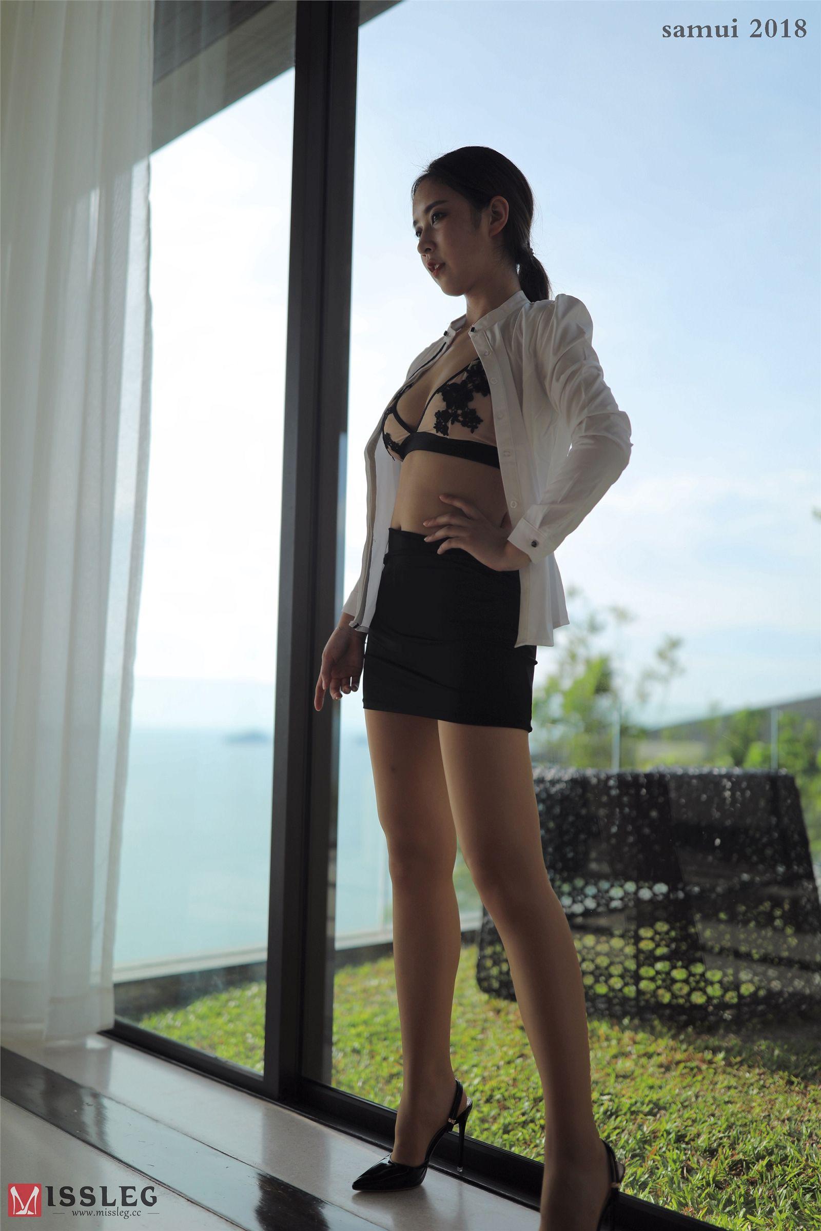 [MISSLEG蜜丝] 苏梅岛旅拍众筹系列 L004 OL套装 乔依琳_p012