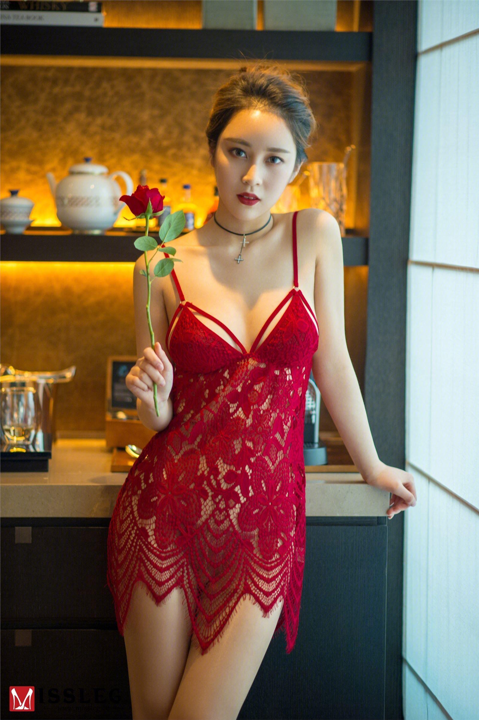 [MISSLEG蜜丝] 2018.02.26 F001 乔依琳 情人节玫瑰物语_p041