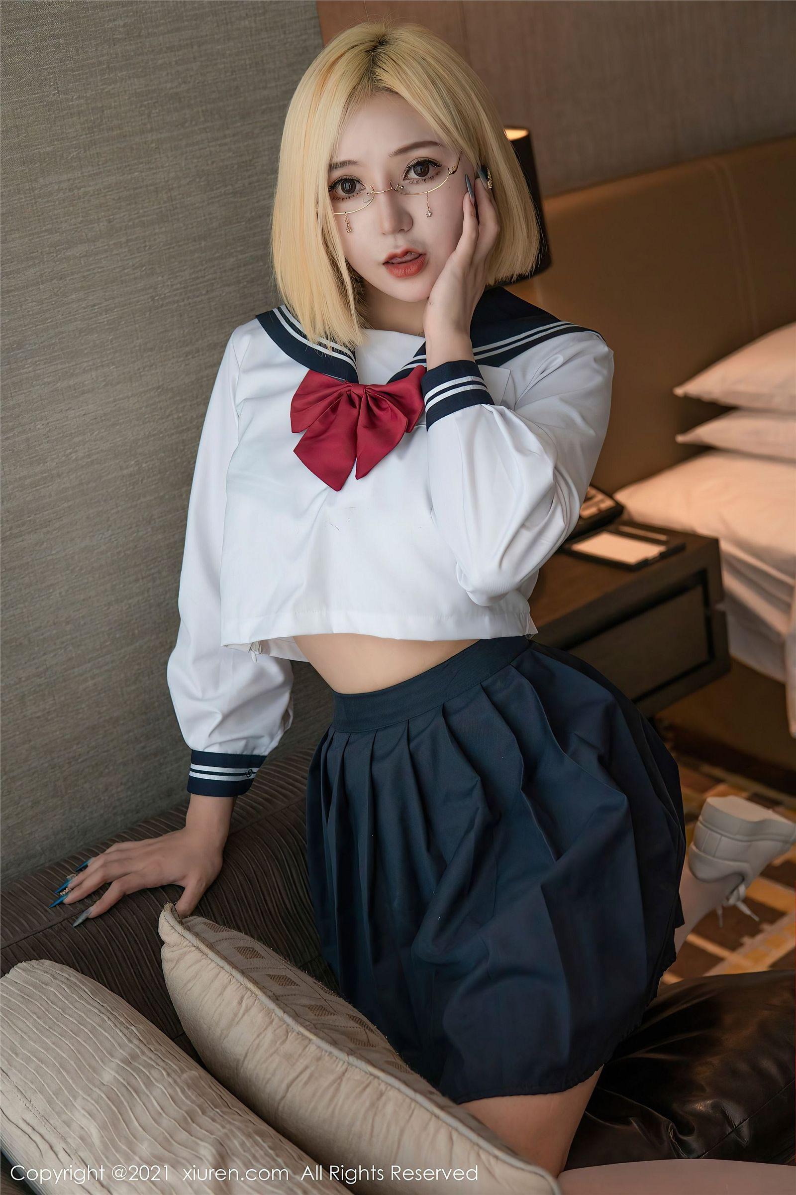 [XIUREN秀人网] 2021.03.04 NO.3163 文静儿 校服 美胸_p058