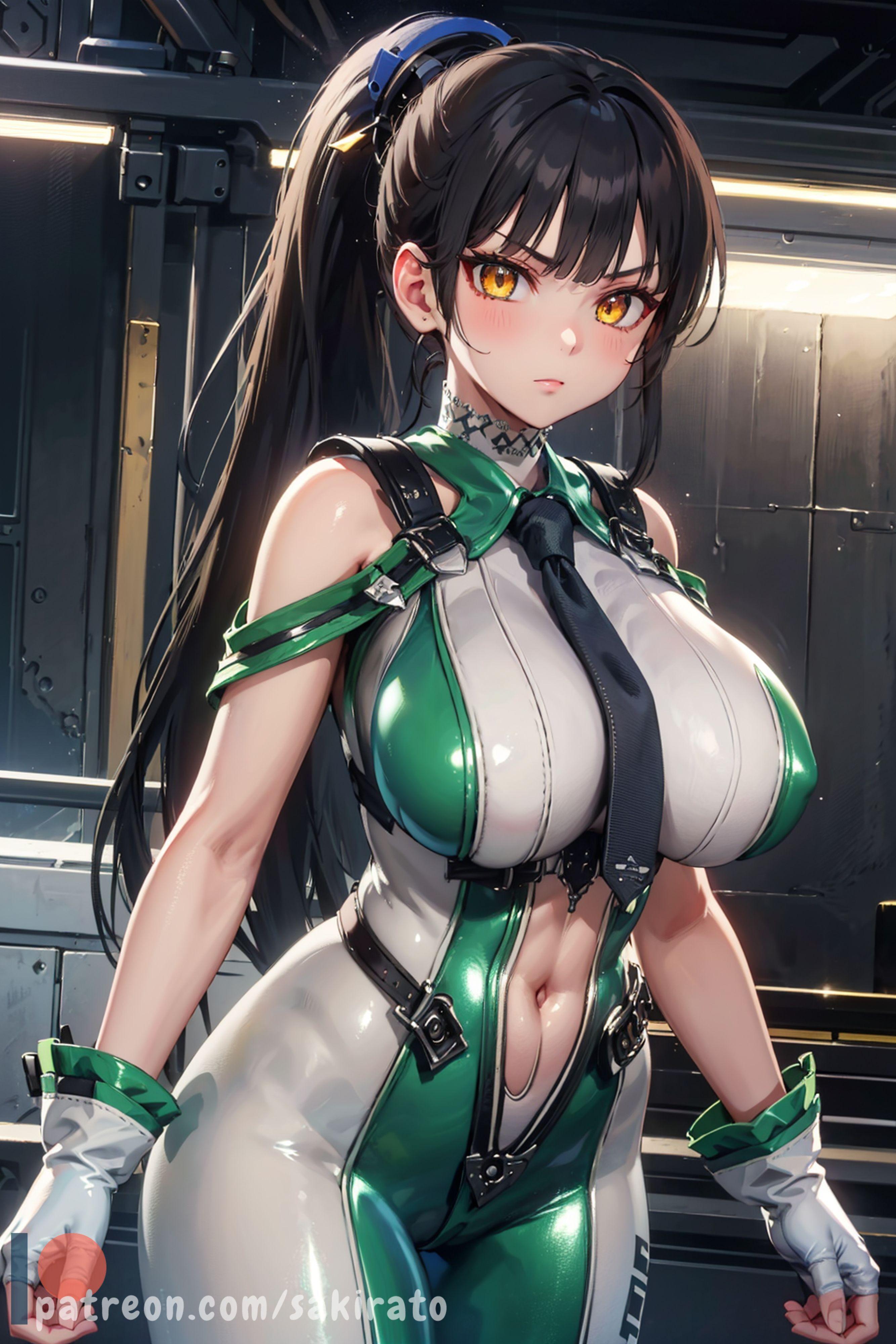 Sakirato Art_AI2D - Eve Green Suit (166P)_120756878_p1
