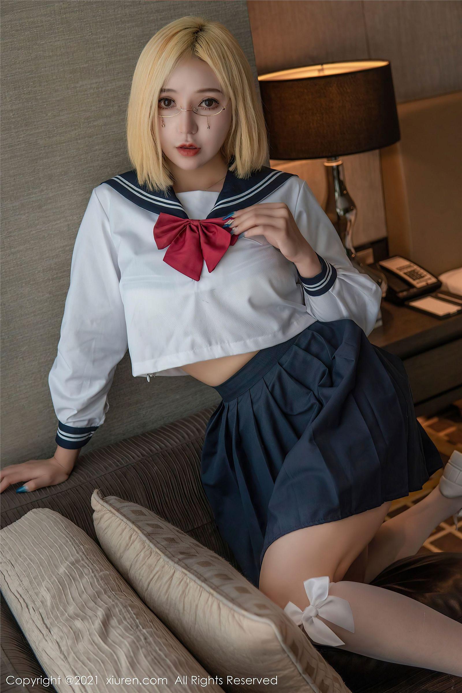 [XIUREN秀人网] 2021.03.04 NO.3163 文静儿 校服 美胸_p033