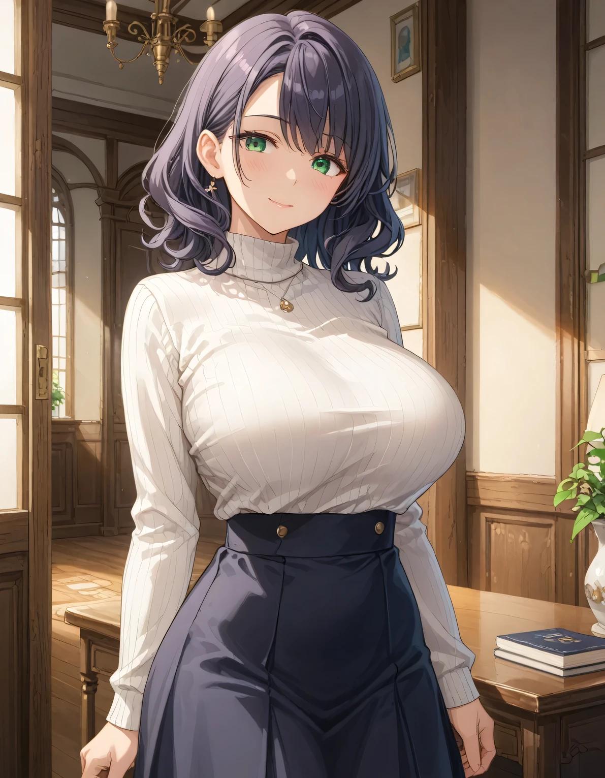 ユーキヒロ(自己紹介読んで)_たてセタ姿の紫髪爆乳お姉さん②_131336795_p0