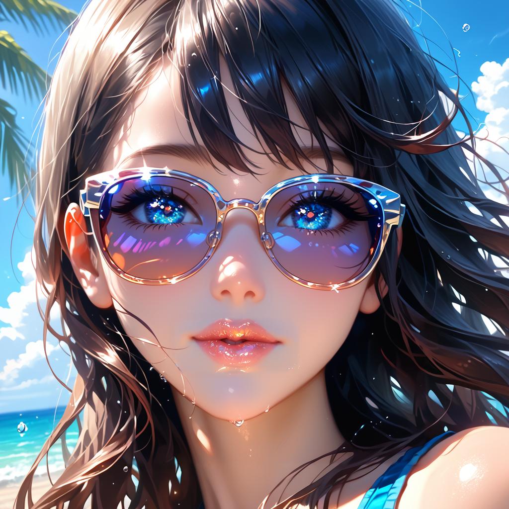aieve_3. EVE, Beach, Crop top, Shorts_129335387_p1