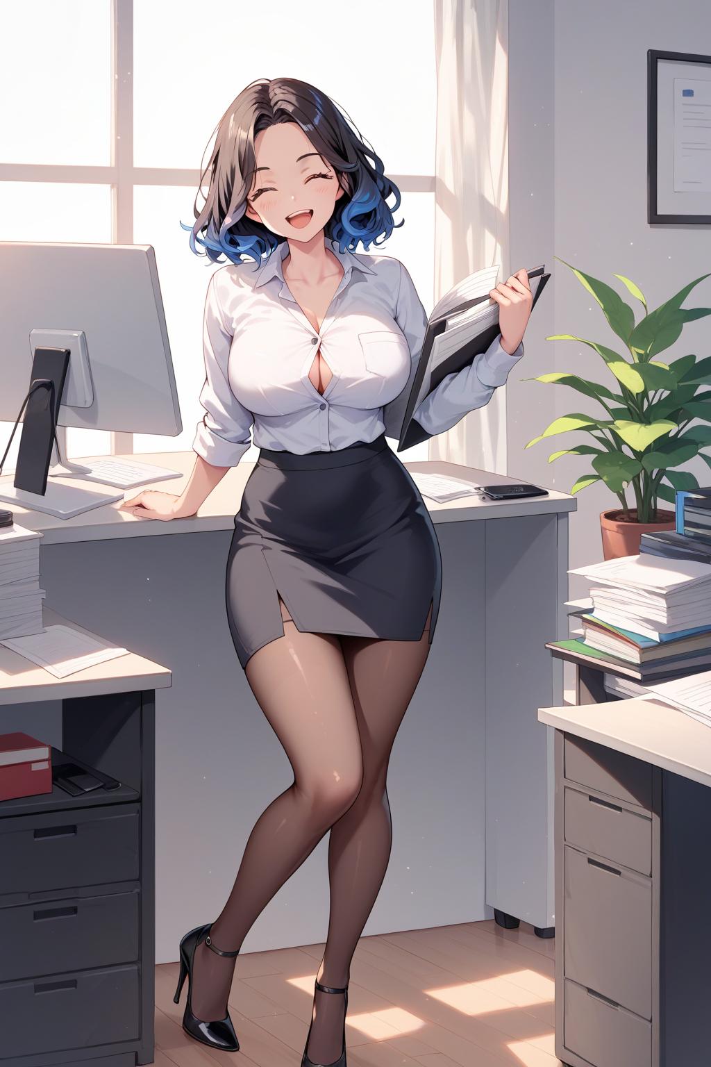 AIバブみ_黒パンスト美脚美女のAIイラスト_131898452_p2