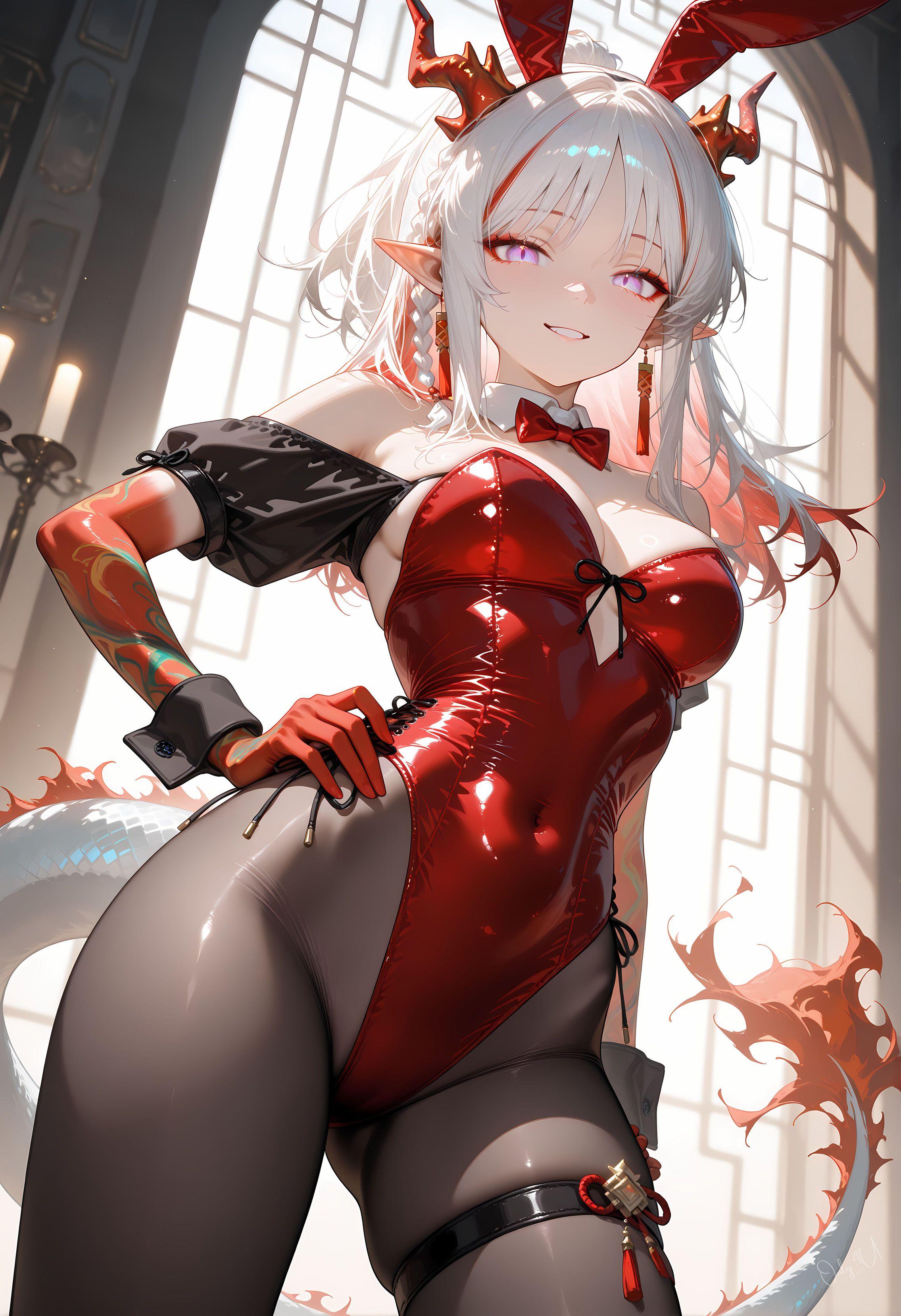 Only4uArt_Nian Arknights Bunny suit_132412271_p1