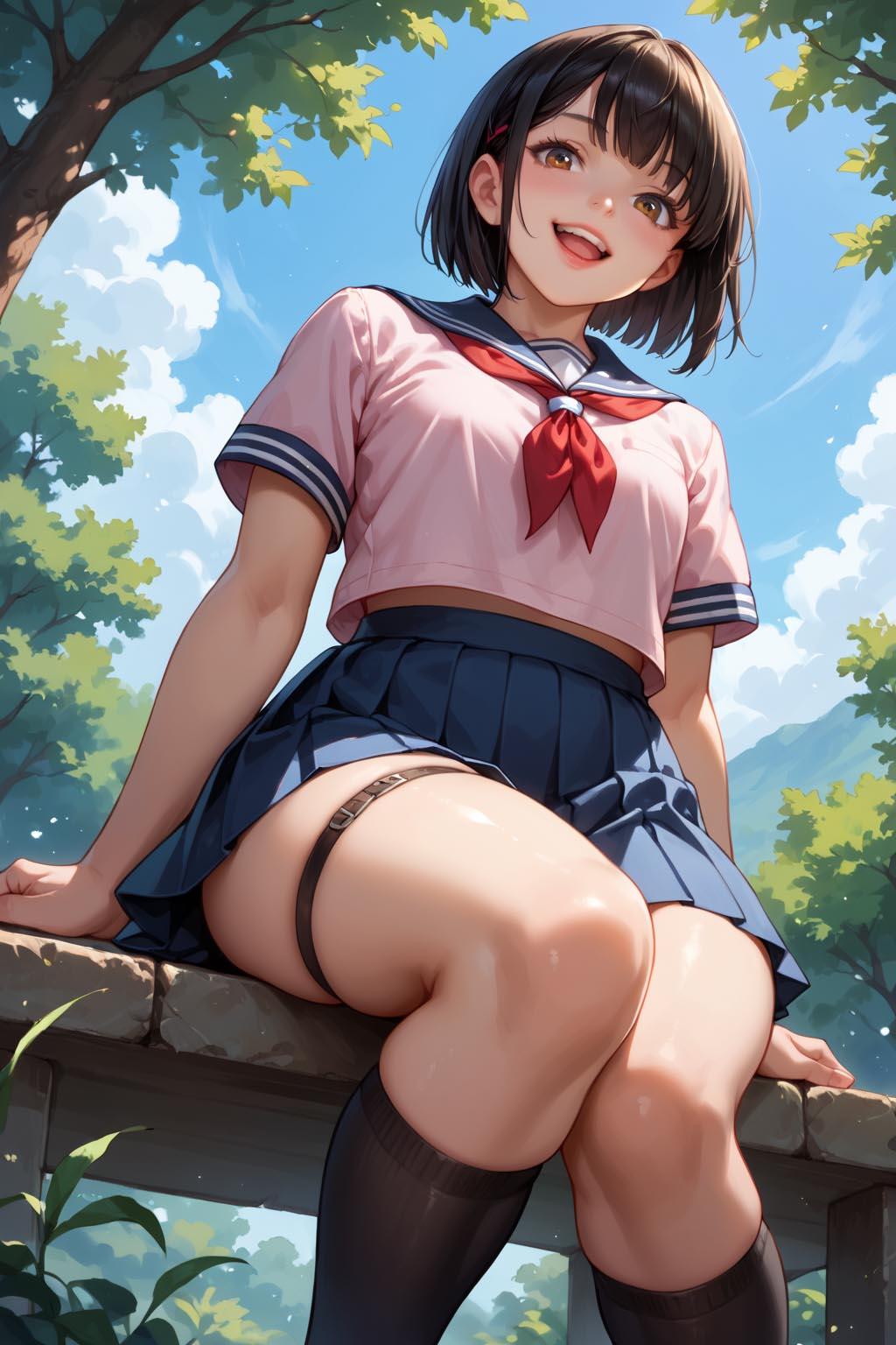 S級えーあいさん@写真集販中_AIロリ顔白ギャル貧乳女子高生パンチラ　エロ画像_132948112_p0
