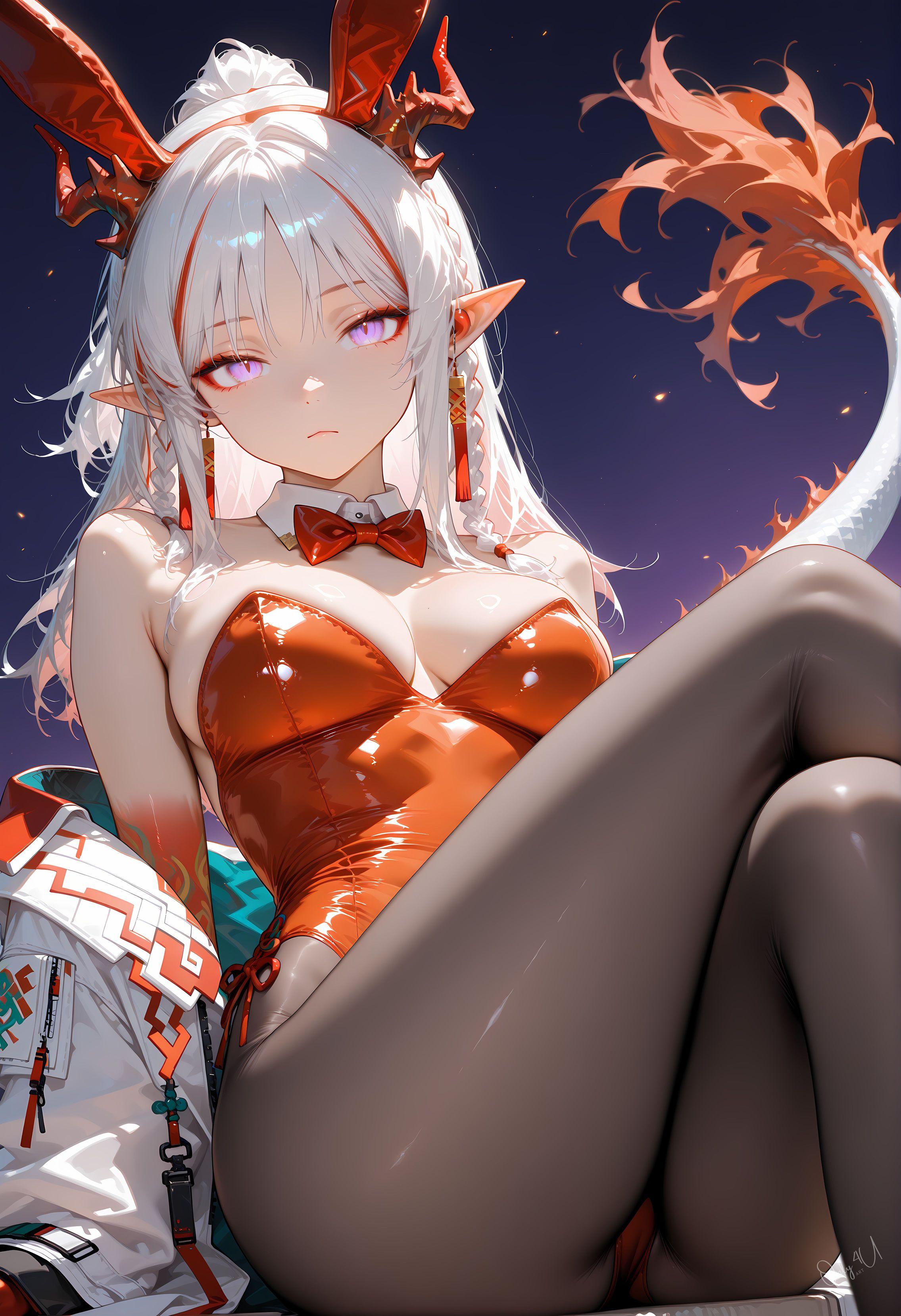 Only4uArt_Nian Arknights Bunny suit_132412271_p4