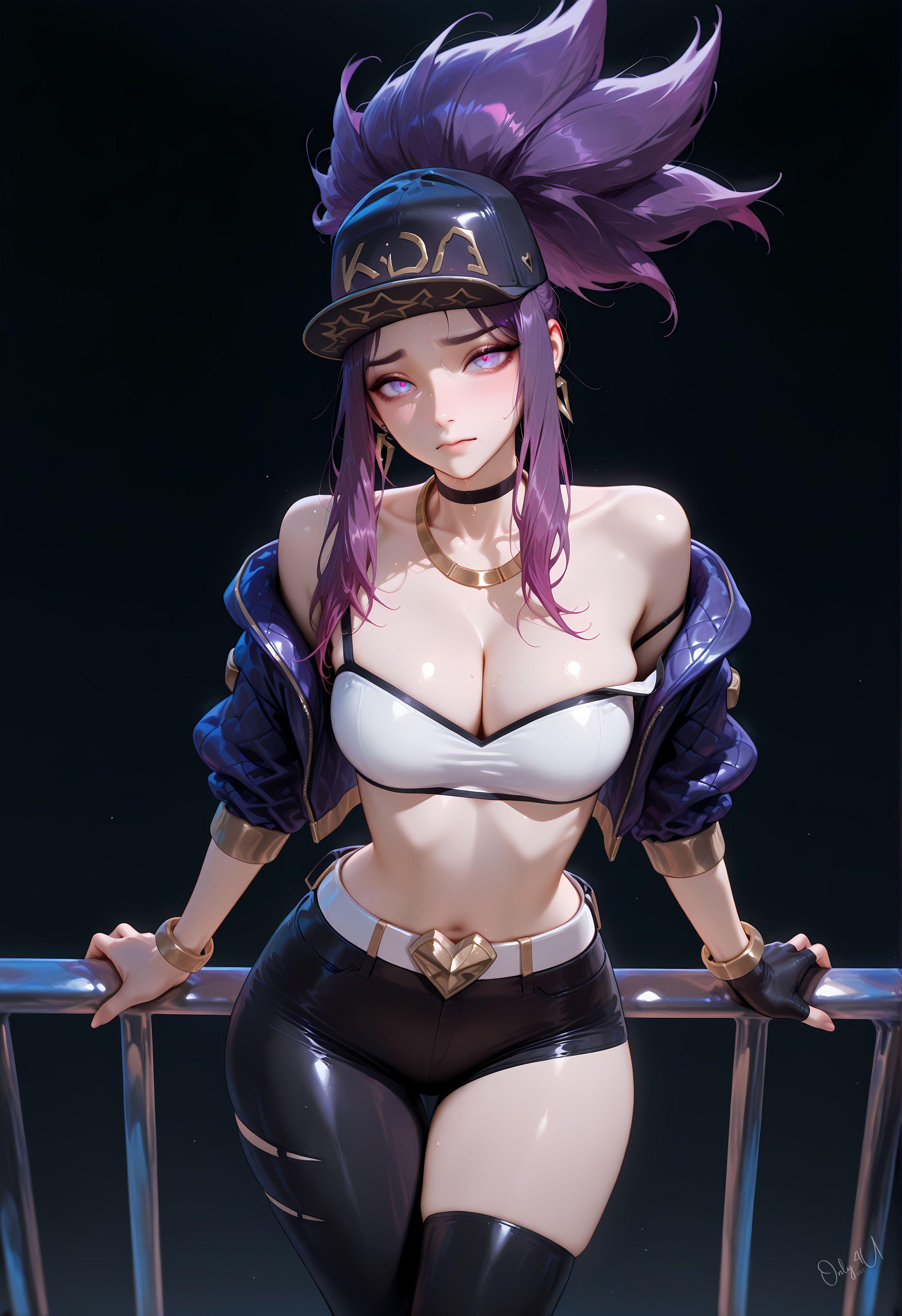 Only4uArt_KDA Akali simple black_131692883_p5