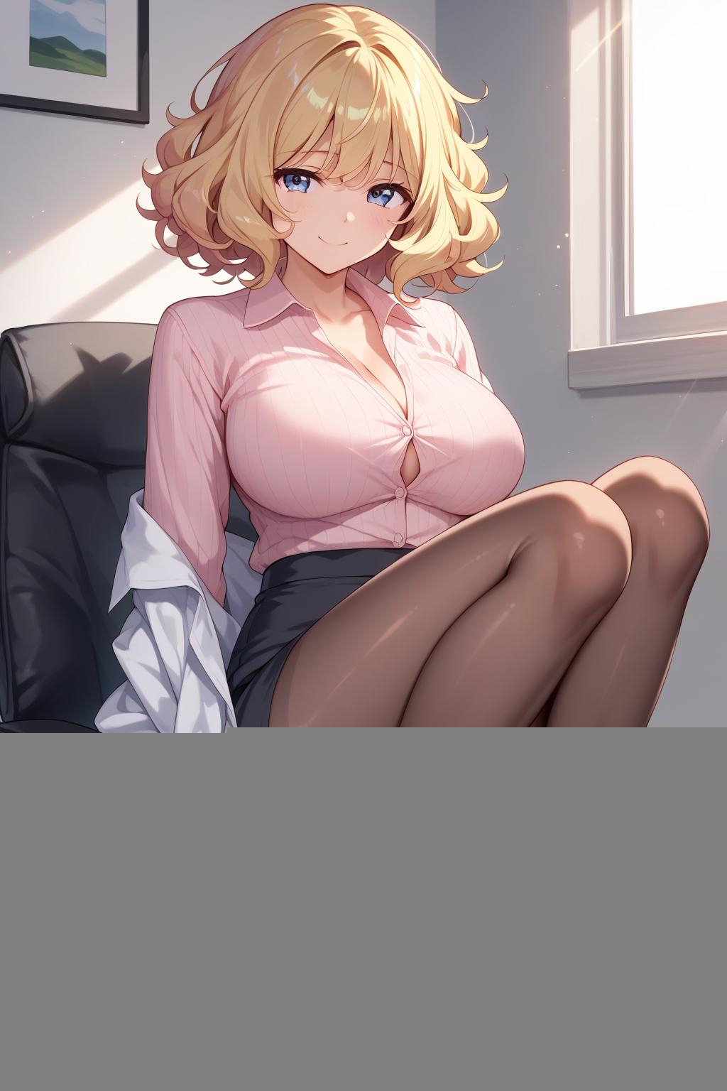 AIバブみ_黒パンスト美脚美女のAIイラスト_132546145_p0