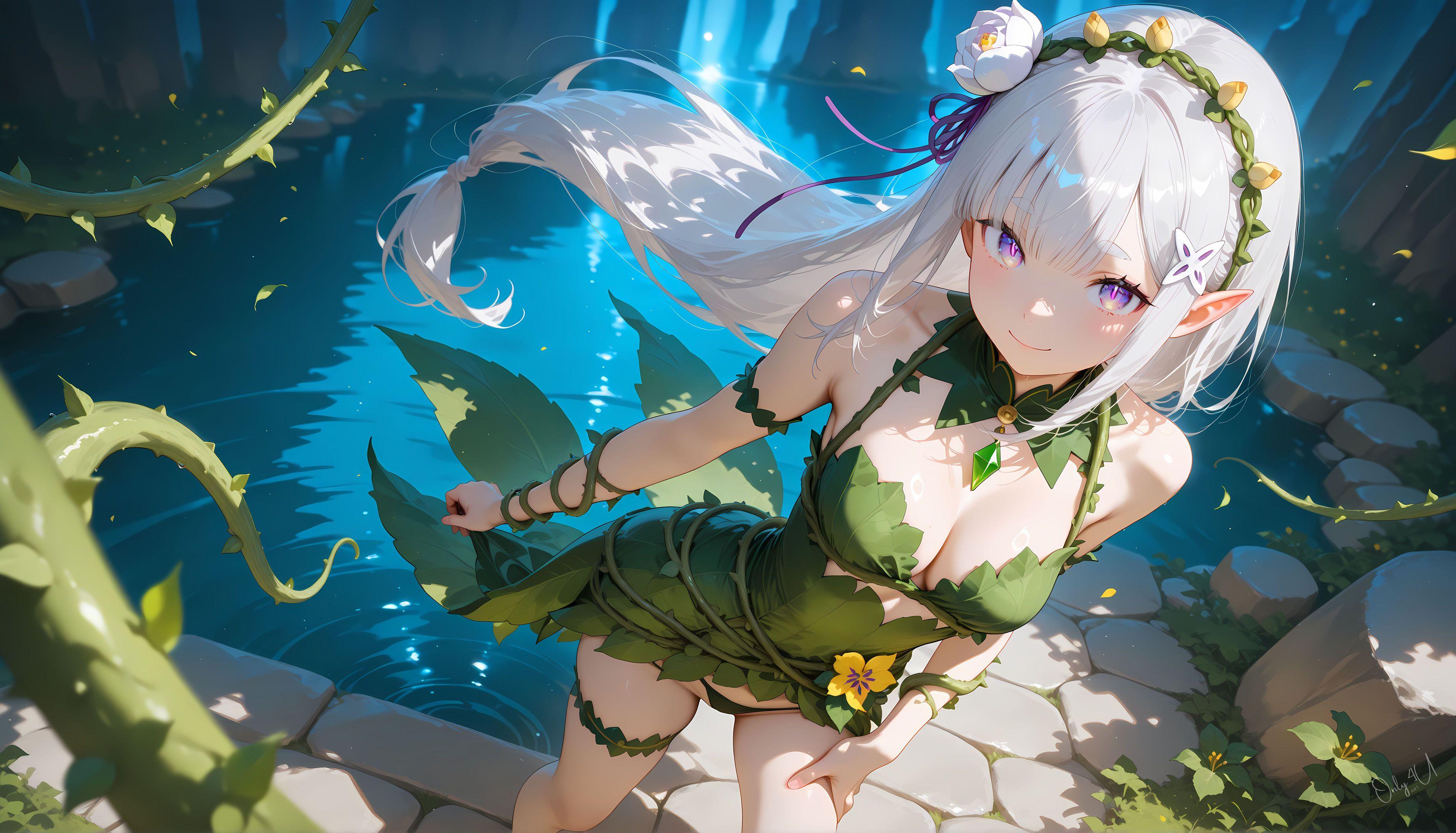 Only4uArt_Emilia Rezero wood elf_131658902_p1