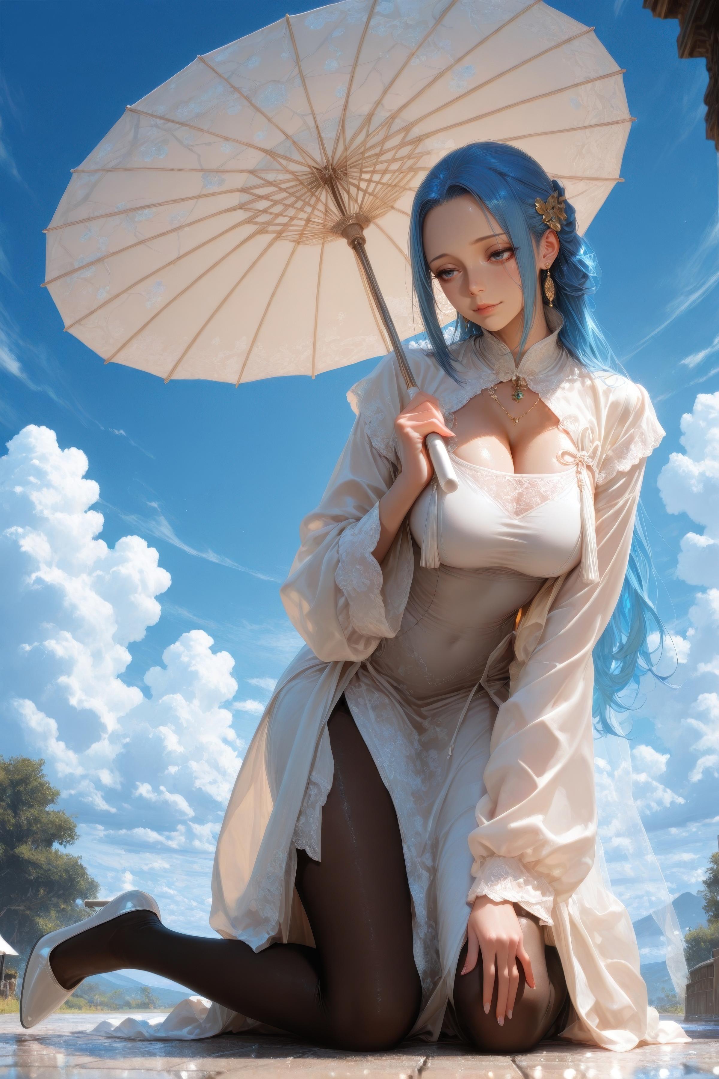 黑榴火_海贼王微微白旗袍12张_132543827_p9
