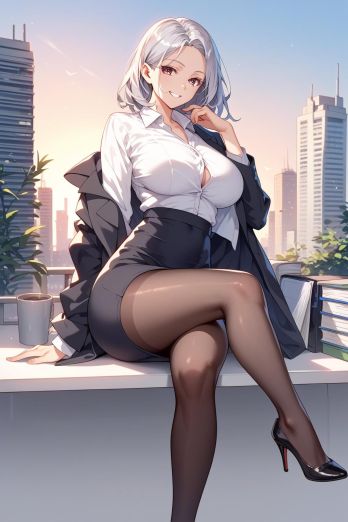 AIバブみ_黒パンスト美脚美女のAIイラスト_128855748_p2