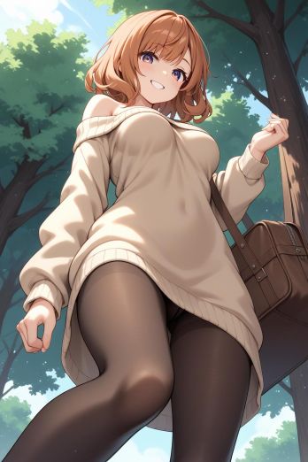 AIバブみ_黒パンスト美脚美女のAIイラスト_123901157_p0
