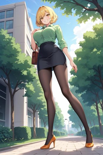 AIバブみ_黒パンスト美脚美女のAIイラスト_128322512_p0