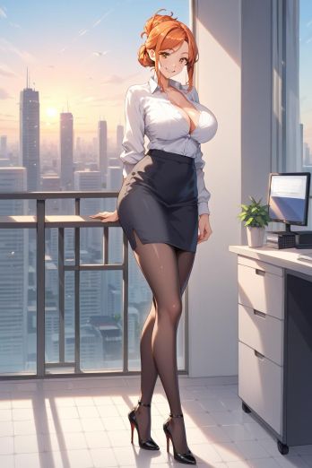 AIバブみ_黒パンスト美脚美女のAIイラスト_128602471_p1
