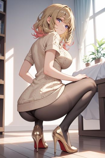 AIバブみ_黒パンスト美脚美女のAIイラスト_123102197_p2