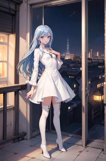 アスヘノキボウ_屋上にいる青髪少女 ブーツver_120834607_p2