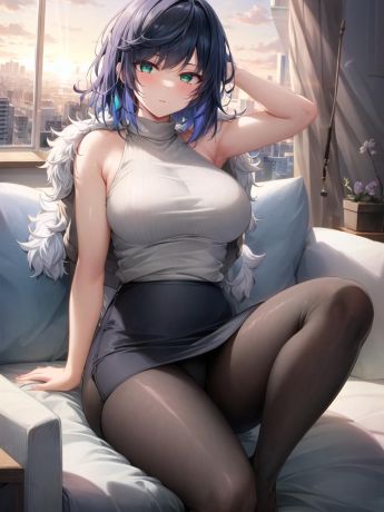 Apel ｜ AI Art_Office Lady ／／ Yelan_105071492_p1