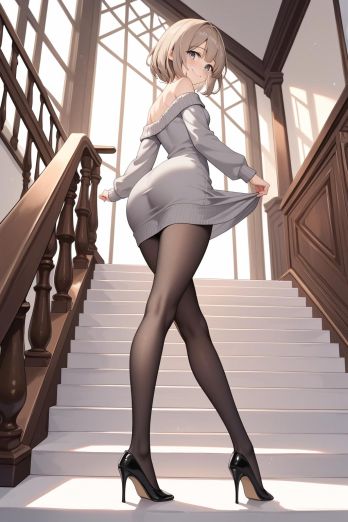 AIバブみ_黒パンスト美脚美女のAIイラスト_128212288_p1