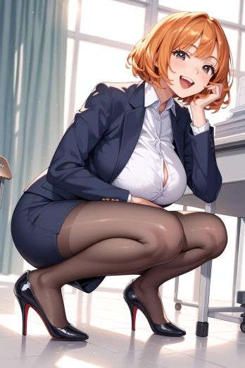 AIバブみ_黒パンスト美脚美女のAIイラスト_127695293_p1