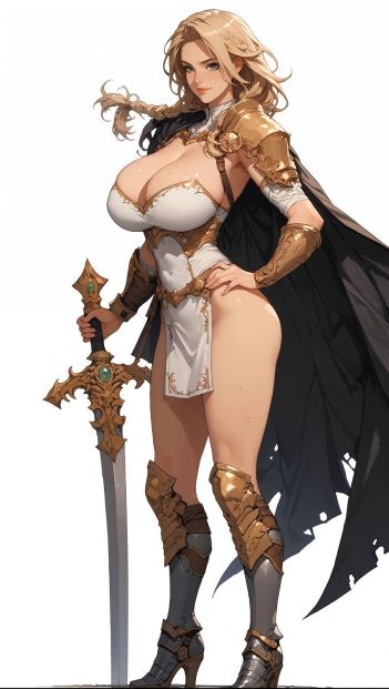 dark-hahaman_Standing Knight Girl with Sword_126208041_p2