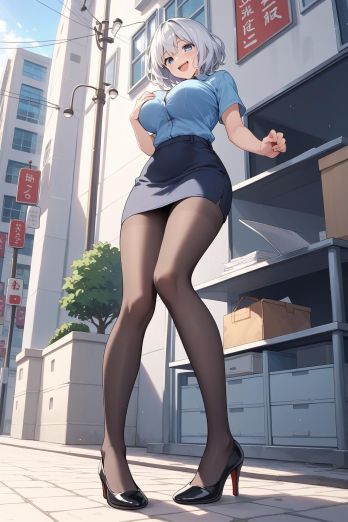 AIバブみ_黒パンスト美脚美女のAIイラスト_128322512_p1