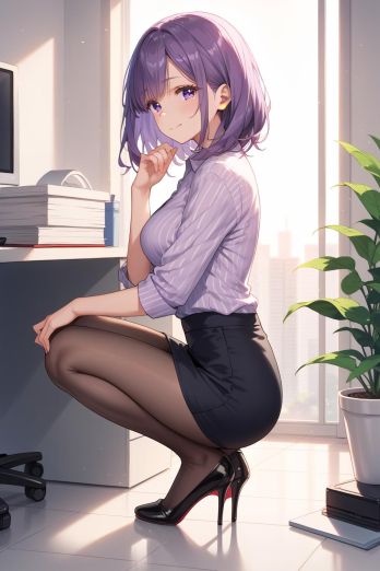 AIバブみ_黒パンスト美脚美女のAIイラスト_128173268_p2