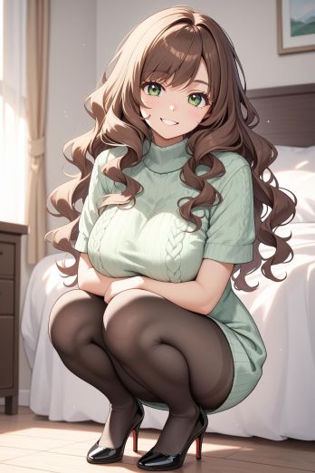 AIバブみ_黒パンスト美脚美女のAIイラスト_125048823_p0