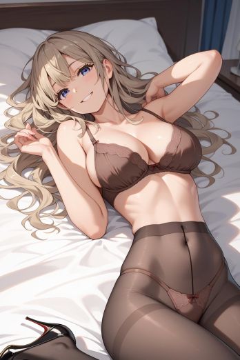 AIバブみ_黒パンスト美脚美女のAIイラスト_129104026_p1