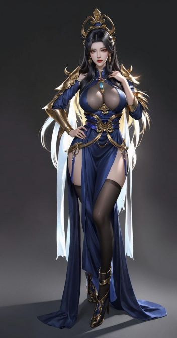 昔流_“你这妖女....”（仙侠，女帝，御姐，高跟，长靴，妖女，师姐）_124086113_p1