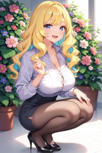 AIバブみ_黒パンスト美脚美女のAIイラスト_129276598_p1