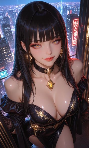 F@__夜の都市を支配するミステリアスな美女_129161160_p1