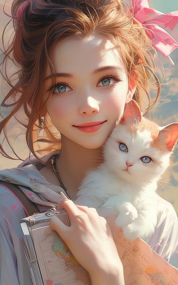 Natsuki_俏丽な少女と彼女のいたずらっ子の猫_117902645_p24