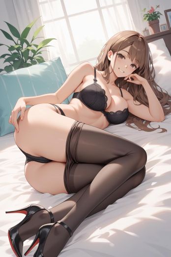 AIバブみ_黒パンスト美脚美女のAIイラスト_130123093_p0
