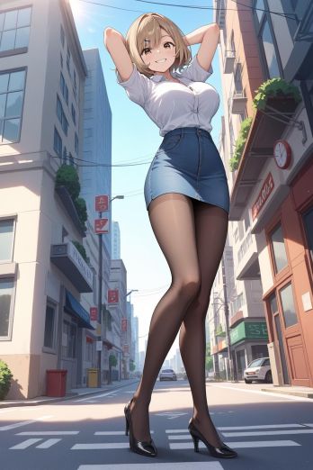 AIバブみ_黒パンスト美脚美女のAIイラスト_130080309_p1