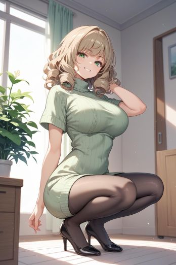 AIバブみ_黒パンスト美脚美女のAIイラスト_130039071_p2