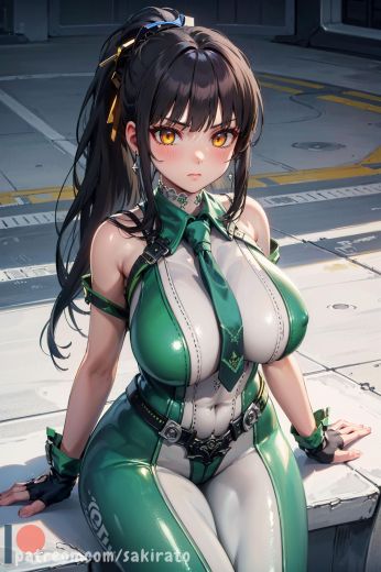 Sakirato Art_AI2D - Eve Green Suit (166P)_120756878_p2