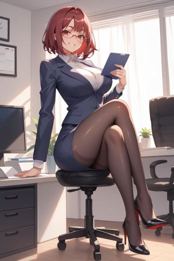 AIバブみ_黒パンスト美脚美女のAIイラスト_131862088_p2
