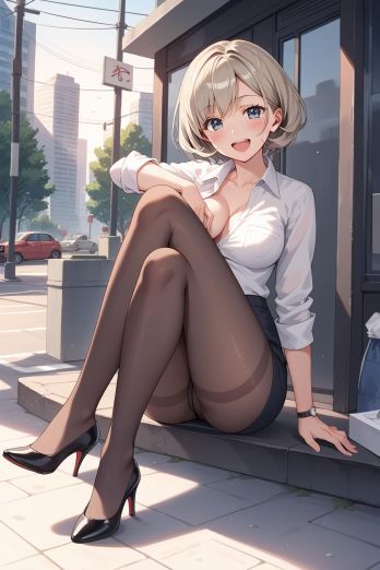 AIバブみ_黒パンスト美脚美女のAIイラスト_132844510_p2