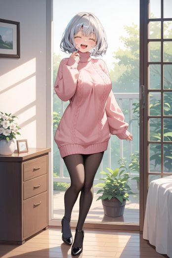 AIバブみ_黒パンスト美脚美女のAIイラスト_132703396_p2